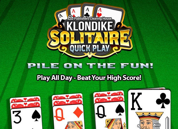 Play Klondike Solitaire Quick Play online for free at PCHgames